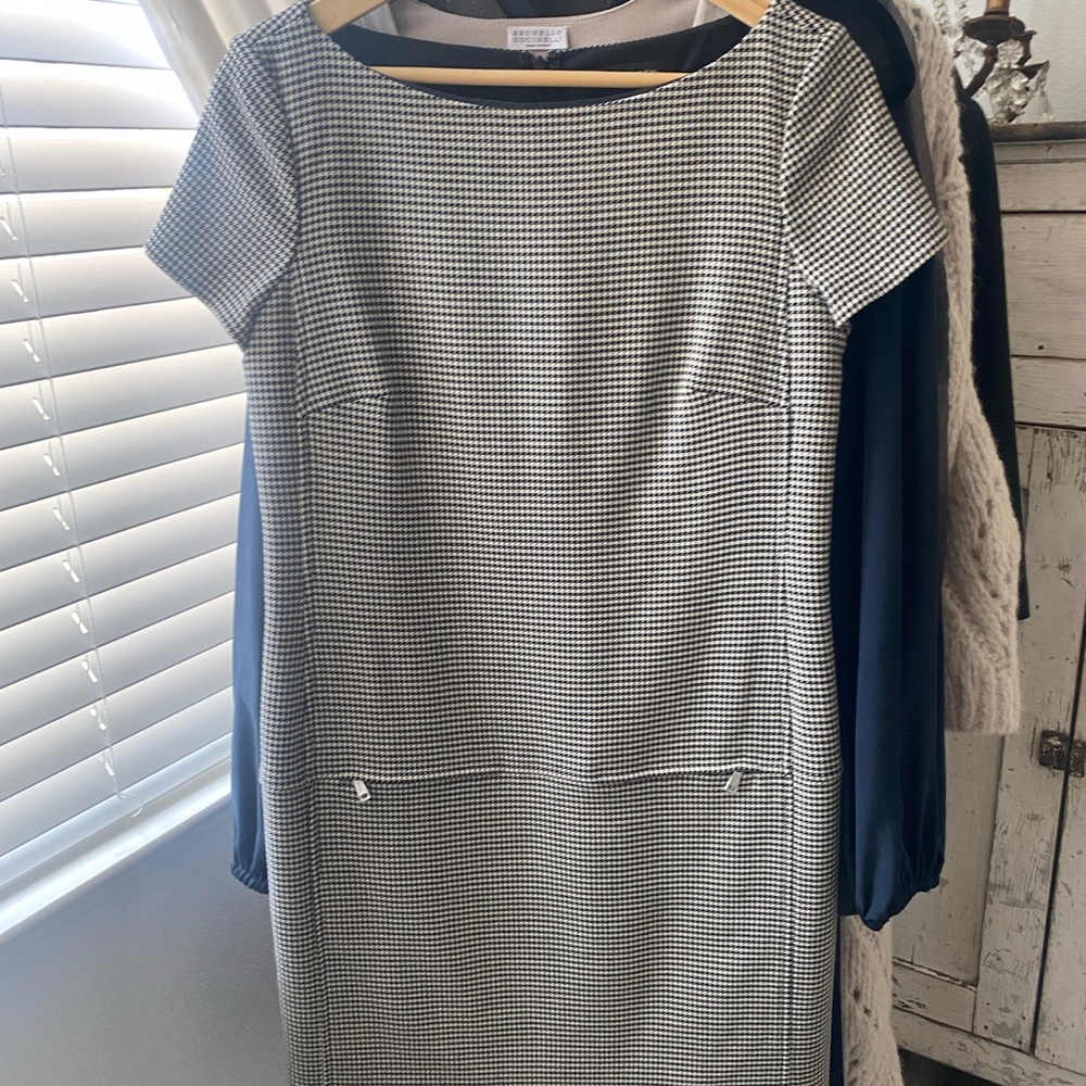 Ralph Lauren Classic Black and White Houndstooth Dress size 8